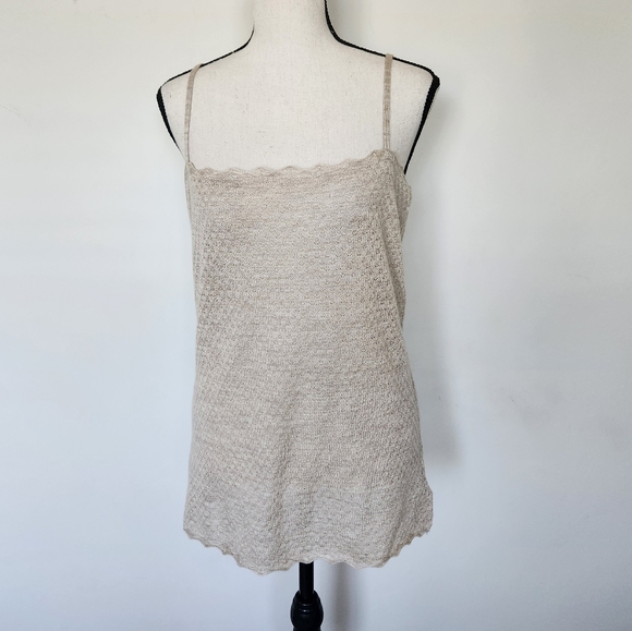 Eric Bompard Cashmere Silk Blend Camisole Cami Tank Lightweight Soft Cool Spring - Picture 1 of 12